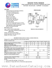 SB360D datasheet pdf TRANSYS Electronics Limited