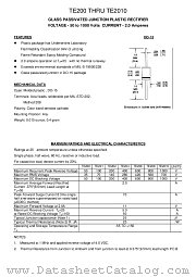 TE200 datasheet pdf TRANSYS Electronics Limited