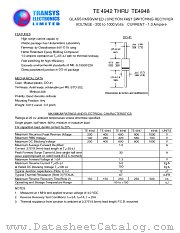 TE4948 datasheet pdf TRANSYS Electronics Limited