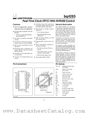 BQ4285P datasheet pdf Unitrode