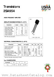 2SA954 datasheet pdf USHA India LTD