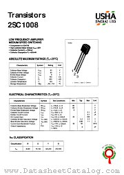 2SC1008 datasheet pdf USHA India LTD