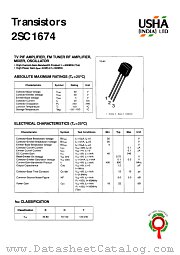 2SC1674 datasheet pdf USHA India LTD