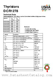 DCR1278_34 datasheet pdf USHA India LTD
