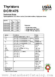 DCR1475_28 datasheet pdf USHA India LTD