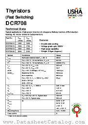 DCR708_20 datasheet pdf USHA India LTD
