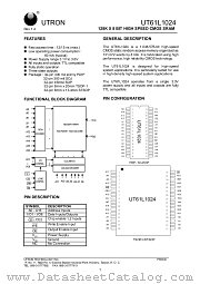UT61L1024SC-12 datasheet pdf UTRON Technology