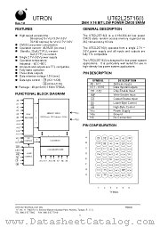 UT62L25716BS-70LLI datasheet pdf UTRON Technology