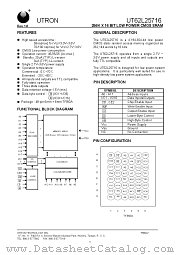 UT62L25716BS-70L datasheet pdf UTRON Technology