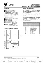 UT62V25616BS-70LLE datasheet pdf UTRON Technology