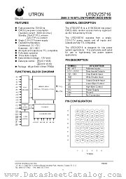 UT62V25716BS-100L datasheet pdf UTRON Technology