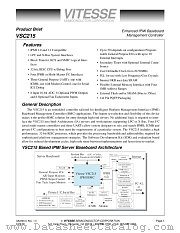 VSC215 datasheet pdf Vitesse Semiconductor Corporation