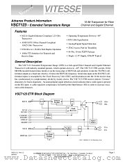 VSC7123RD2 datasheet pdf Vitesse Semiconductor Corporation