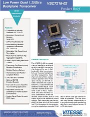 VSC7216-02 datasheet pdf Vitesse Semiconductor Corporation