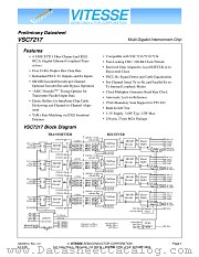 VSC7217UC datasheet pdf Vitesse Semiconductor Corporation
