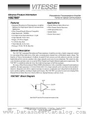VSC7807WA datasheet pdf Vitesse Semiconductor Corporation