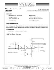 VSC7991X datasheet pdf Vitesse Semiconductor Corporation