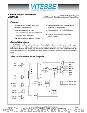 VSC8161 datasheet pdf Vitesse Semiconductor Corporation