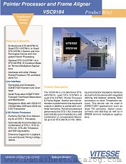 VSC9184 datasheet pdf Vitesse Semiconductor Corporation