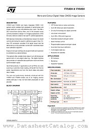 VV6301B001 datasheet pdf VLSI Vision Limited