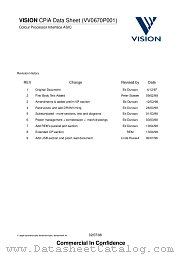 VV5301B001 datasheet pdf VLSI Vision Limited