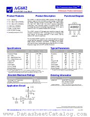 AG602-89 datasheet pdf WJ Communications