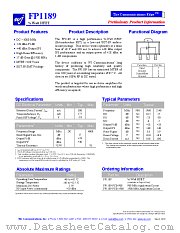 FP1189 datasheet pdf WJ Communications