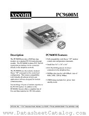 PC9600M datasheet pdf XECOM