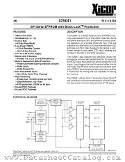 X25041P-2,7 datasheet pdf Xicor