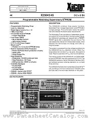 X25045P-2,7 datasheet pdf Xicor
