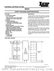 X9316WPI datasheet pdf Xicor
