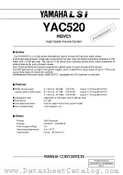 YAC520-E datasheet pdf YAMAHA