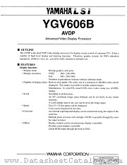 YGV606B datasheet pdf YAMAHA