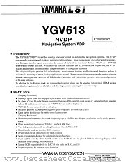 YGV613 datasheet pdf YAMAHA