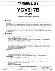 YGV617B datasheet pdf YAMAHA