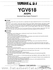YGV618B datasheet pdf YAMAHA