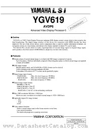 YGV619 datasheet pdf YAMAHA