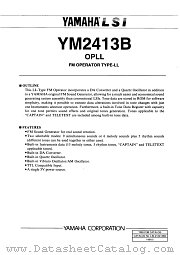 YM2413B-F datasheet pdf YAMAHA