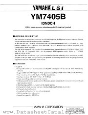 YM7405B datasheet pdf YAMAHA