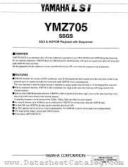 YMZ705-F datasheet pdf YAMAHA