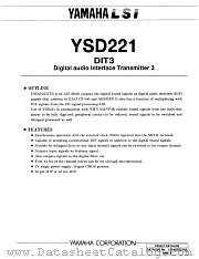 YSD221-D datasheet pdf YAMAHA