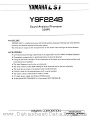 YSF224B-D datasheet pdf YAMAHA