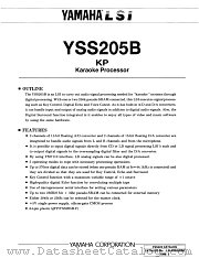 YSS205B-F datasheet pdf YAMAHA