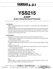YSS215-F datasheet pdf YAMAHA