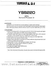 YSS220-F datasheet pdf YAMAHA