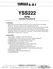 YSS222-D datasheet pdf YAMAHA