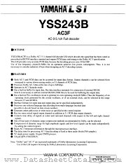 YSS243B-F datasheet pdf YAMAHA