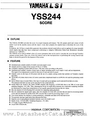 YSS244-M datasheet pdf YAMAHA