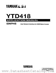 YTD418 datasheet pdf YAMAHA