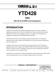 YTD428 datasheet pdf YAMAHA